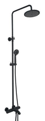 JTP VOS Thermostatic Bar Valve 3 Oulets Adjustable Riser with Multifunction Shower Handle - Matt Black - 28101MB