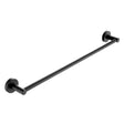 JTP Vos Matt Black 600mm towel rail with sleek minimalistic design and rebated edges for bathroom use