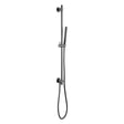 JTP Vos Slider Rail Matt Black Kit with adjustable height and integrated wall outlet for modern bathroom showers