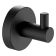 JTP Vos Single Robe Hook in matte black with sleek, modern design and durable construction for bathroom use