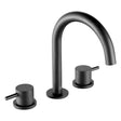 JTP Vos 3 Hole deck mounted matt black basin mixer with ceramic disc technology and adjustable water flow controls