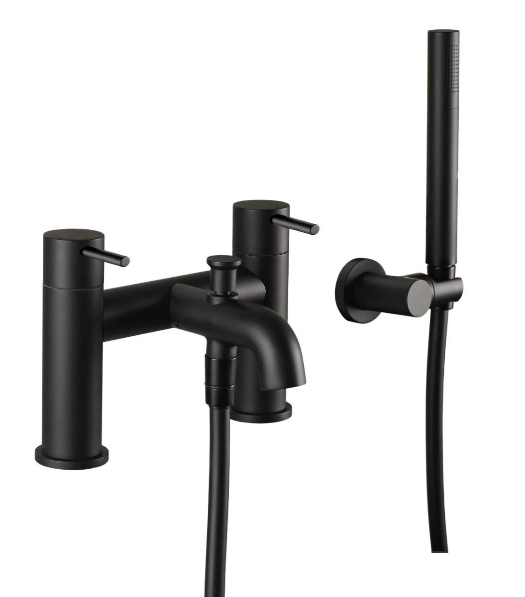 JTP VOS Bath Shower Mixer Tap with Kit - Matt Black - 28275MB
