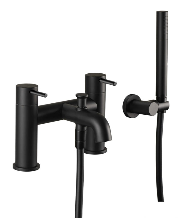JTP VOS Bath Shower Mixer Tap with Kit - Matt Black - 28275MB