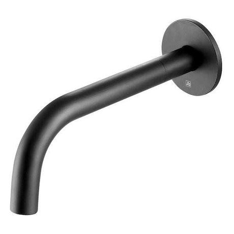 JTP Vos 250mm wall mounted matt black bath and basin spout with sleek modern design