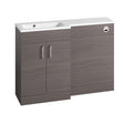 Oakham Montana Combination Basin & Toilet Vanity Unit Pack - Left Hand - 1100mm - Urban Grey - TAP 'N' SHOWER