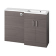 Oakham Montana Combination Basin & Toilet Vanity Unit Pack - Right Hand - 1100mm - Urban Grey