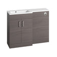 Oakham Montana Combination Basin & Toilet Vanity Unit Pack - Left Hand - 1200mm - Urban Grey