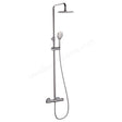 Oakham Clever Round Bar Shower Thermostatic With Fixed Head & Adjustable Handset - Chrome