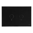 JTP Steel Pneumatic matt black flush plate with dual pneumatic buttons in durable steel design