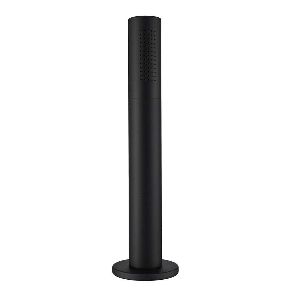 Matt black JTP Vos pullout handheld shower handset with waste drain and modern sleek design