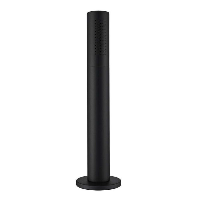 Matt black JTP Vos pullout handheld shower handset with waste drain and modern sleek design
