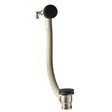 JTP Vos Click Clack matt black bath filler waste with click clack mechanism and flexible pipe