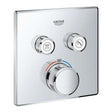 Grohe Grohtherm SmartControl Thermostat for Concealed Installation 2 Valves Square - Chrome 29124000