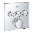 Grohe Grohtherm SmartControl Thermostat for Concealed Installation 3 Valves Square - Chrome - 29126000