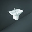 Rak Summit Semi Pedestal For 50cm And 60cm Basin - White - SUMHPED