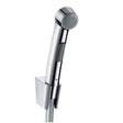 Hansgrohe Bidet Spray 1JET with shower holder and 125cm pressure hose in brushed black and chrome finish