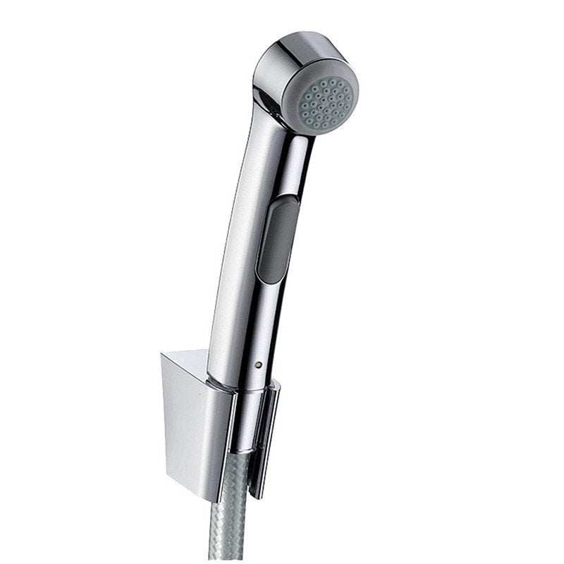 Hansgrohe Bidet Spray 1JET with shower holder and 125cm pressure hose in brushed black and chrome finish