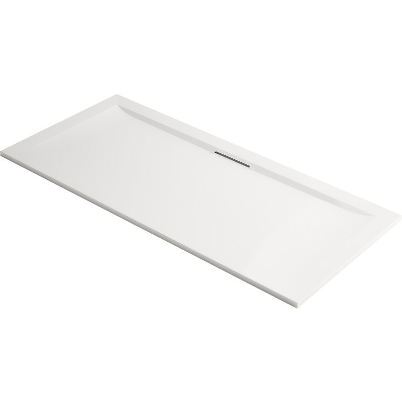 Mira Flight Stone Resin Non-Slip Rectangle Shower Tray 0 Upstands 1800 x 800  - White - 1.1898.152.AS
