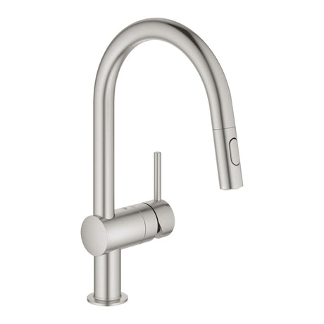 Grohe Minta Single Lever Sink Mixer 1/2″ - Supersteel - 32321DC2