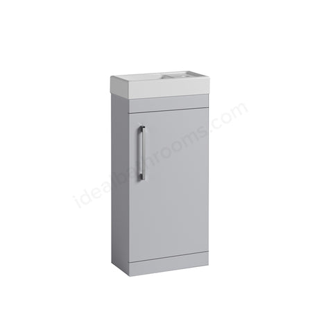 Oakham Montana Cloakroom Vanity Unit & 1 Tap Hole Basin 385mm x 770mm Light Grey