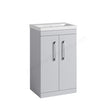 Oakham Montana Floor Standing Vanity Unit & 1 Tap Hole Basin 2 Door 500mm x 820mm Light Grey