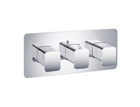 JTP HIX Thermostatic Concealed 2 Outlet Shower Valve - Chrome - 32693
