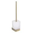 JTP Hix Toilet Brush & Holder in brushed brass with sleek modern design and durable high-grade brass construction