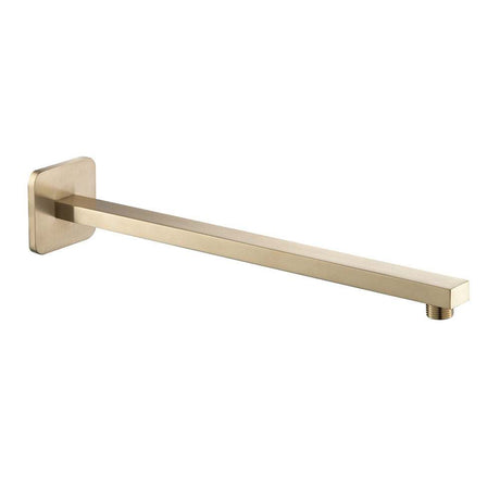JTP Hix wall mounted brushed brass shower arm with minimalist design and rust-resistant finish