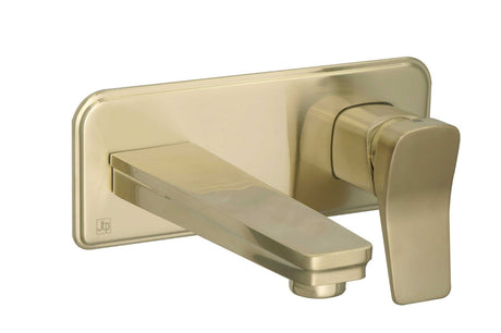 JTP  HIX Single Lever Wall Mounted Basin Mixer - Brushed Brass - 33231BBR