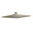 JTP Hix 250mm square brushed brass shower head with modern design and wide rainfall coverage