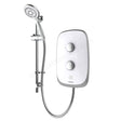 Aqualisa eVolve 8.5kW Electric Shower with Adjustable Head - White/Satin Silver - VOPZ25 - TAP 'N' SHOWER