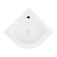 Eastbrook Hardwick Polymarble Corner Basin & Overflow 430mm - White - 36.2028 - TAP 'N' SHOWER