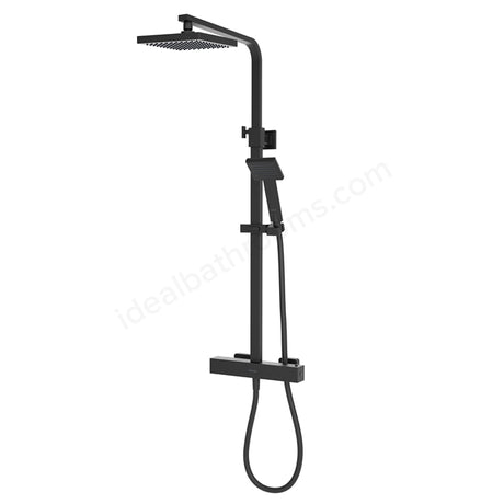 Aqualisa AQ Cool Touch Square Shower Column including  Fixing Kit - Matt Black - AQSQBAR2.MB