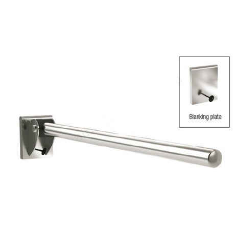 Bathex Friction Single Arm Concealed Removable Stainless Steel Support Rail 800mm - Mirror Polished - 32940MP