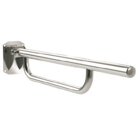 Bathex Friction 800mm Single Arm Concealed Stainless Steel Support Rail with Towel Rail - Mirror Polished - 35840MP