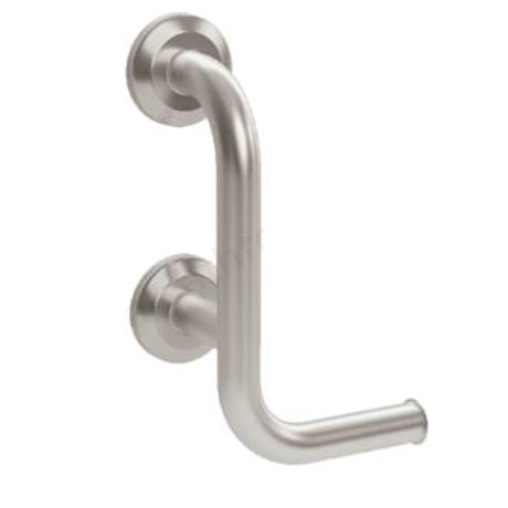 Bathex Professional Grab Rail with Right Hand Toilet Roll Holder 300mm  - Sateen Polish - 31560C