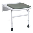 Bathex Professional Compact Padded Shower Seat with Stainless Steel Legs - White - 49950