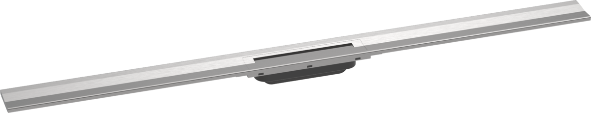 Hansgrohe Raindrain Flex Finish Set Shower Drain 1200 Cuttable For Wall Mounting - Brushed Stainless Steel - 56054800