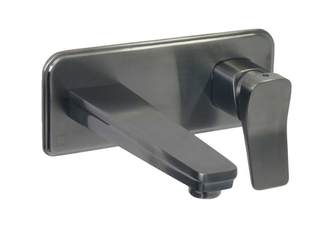 JTP HIX Single Lever Wall Mounted Basin Mixer - Brushed Black - 37231BBL