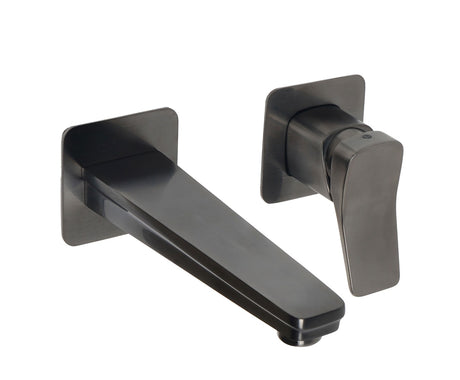 JTP HIX Single Lever Wall Mounted Basin Mixer - Brushed Black - 37273BBL