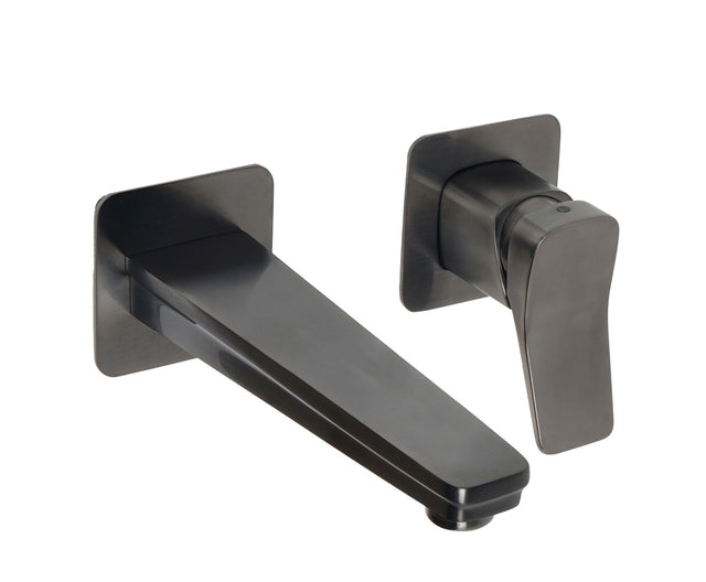 JTP HIX Single Lever Wall Mounted Basin Mixer - Brushed Black - 37273BBL