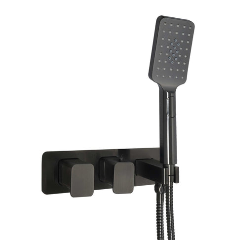 JTP HIX Thermostatic Concealed 2 Outlet Shower Valve - Brushed Black - 375868BBL