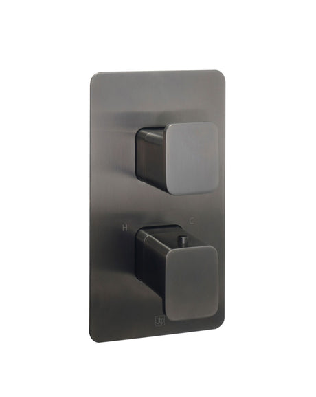 JTP HIX Thermostatic Concealed 1 Outlet Shower Valve - Brushed Black - 37651BBL