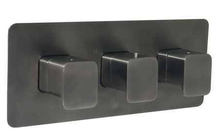 JTP HIX Thermostatic Concealed 3 Outlet Shower Valve - Brushed Black - 37692BBL