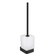 JTP Hix Toilet matt black brush and holder with durable construction and sleek minimalistic design