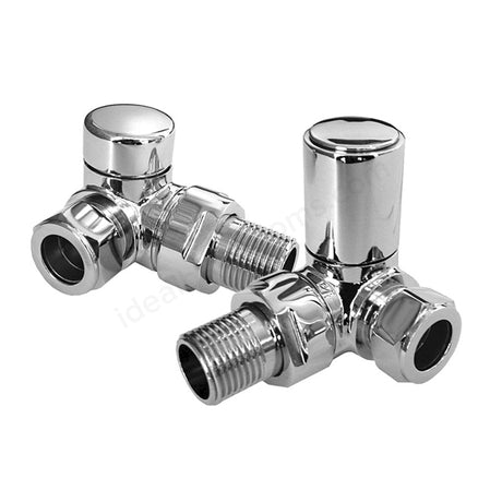 Oakham Corner Radiator Valve - 15mm - Chrome