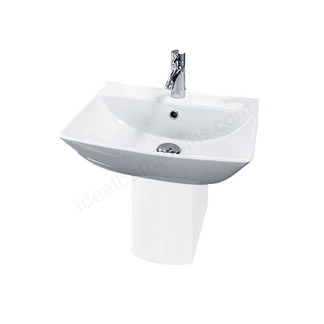 Oakham Jasmine Pedestal Basin 1 Tap Hole 500mm - White