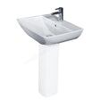 Oakham Jasmine Pedestal Basin 600mm - 1 Tap Hole - White