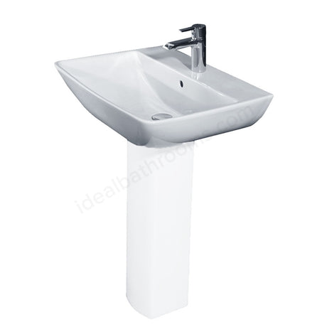 Oakham Jasmine Pedestal Basin 600mm - 1 Tap Hole - White