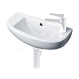 Oakham Lily Wall Hung Basin 450mm - 1 Tap Hole - White